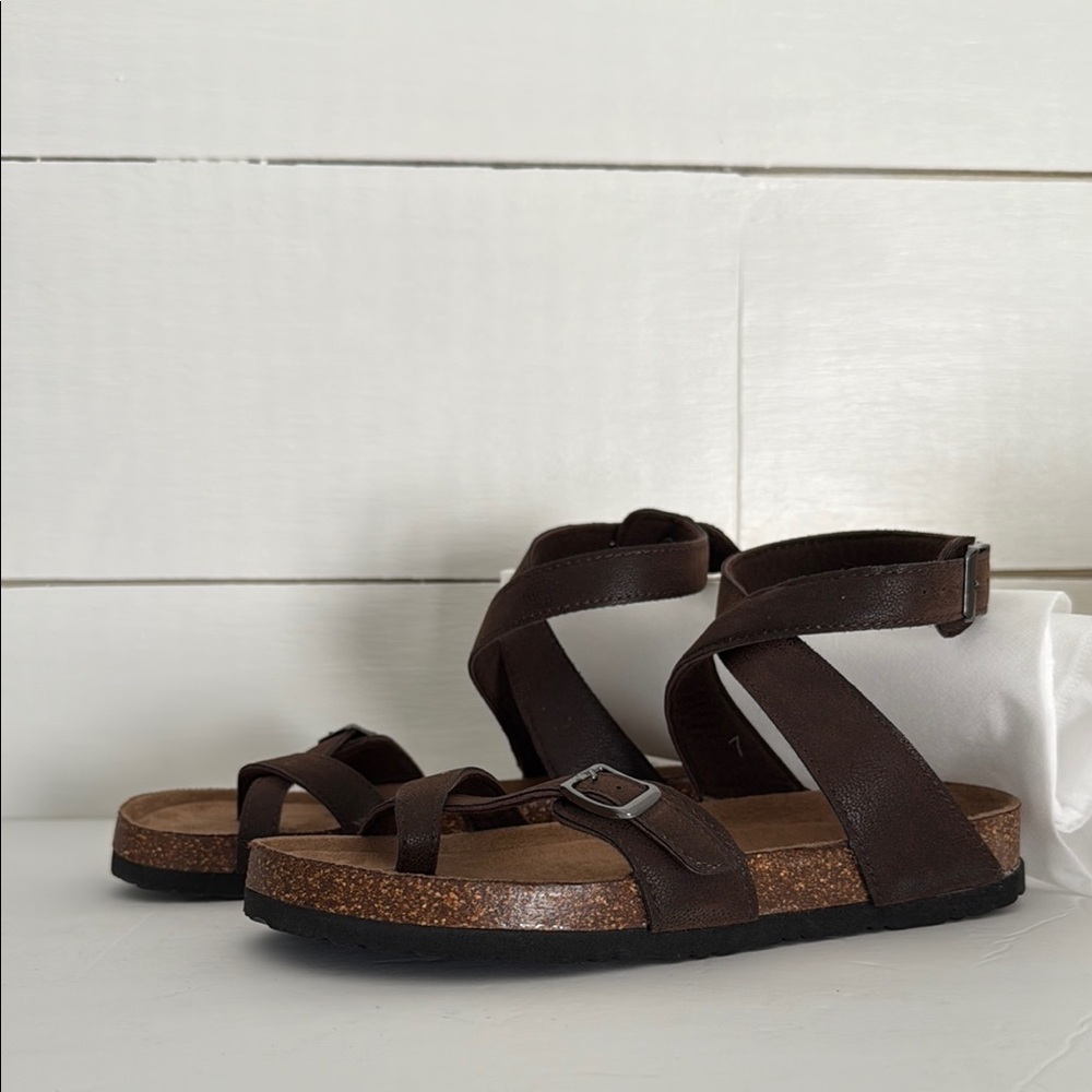 Brown Strappy Sandals